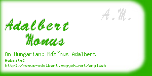 adalbert monus business card